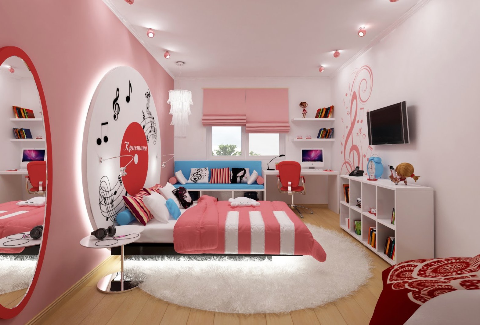 Дизайн детской комнаты для девочки (65+ фото)